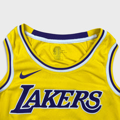 Nike LeBron James #23 Lakers Jersey Mens Medium Yellow NBA Swingman Icon Edition Basketball
