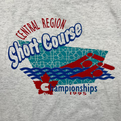 Vintage 1995 Swim Canada T Shirt Mens XL Gray Central Region Championships Tee
