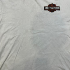 Harley Davidson Long Sleeve Shirt Mens 2XL White Orlando Florida Motorcycle Tee