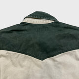 Vintage Carhartt Jean Jacket Womens Small Beige Workwear Thrashed Cropped Button Up