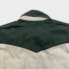 Vintage Carhartt Jean Jacket Womens Small Beige Workwear Thrashed Cropped Button Up