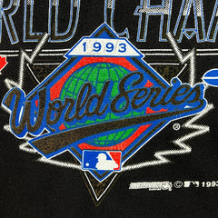 Vintage 1993 Toronto Blue Jays T Shirt Mens Medium Black Repeat Baseball MLB Tee