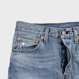Levi's 501 S Jeans Womens 28x28 Blue Skinny Taper Leg Light Wash Faded Denim