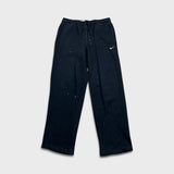 Vintage Y2K Nike Sportswear Sweatpants Mens Small Black Swoosh Relaxed Fit Paint Stain Faded