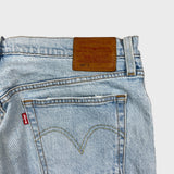 Levi's 501 S Jeans Womens 31x28 Blue Skinny Fit Slim Taper Distressed Light Wash Pants