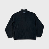 Vintage Y2K Nautica Fleece Mens Large Black 1/4 Zip Outdoor Pullover Jacket