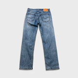 Levi's 505 Jeans Mens 34x32 Blue Regular Fit Straight Leg Stretch Medium Wash Denim Pants