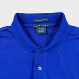 Vintage 90s Polo Ralph Lauren Shirt Womens Large Blue The Skinny Polo Preppy