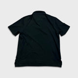 Robert Graham Shirt Mens Medium Black Cotton Casual Preppy Short Sleeve Polo