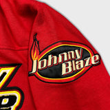 Vintage 90s Johnny Blaze Hoodie Mens Medium Red Hip Hop Hooded Sweater