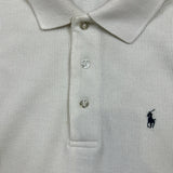 Vintage 90s Polo Ralph Lauren Long Sleeve Mens Large White Waffle Knit Sweatshirt