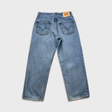 Vintage Y2K Levi's 550 Jeans Mens 32x27 Blue Relaxed Fit Straight Leg Medium Wash Baggy Denim Pants