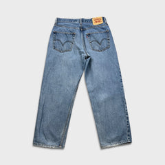 Vintage Y2K Levi's 550 Jeans Mens 32x27 Blue Relaxed Fit Straight Leg Medium Wash Baggy Denim Pants
