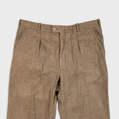 Vintage 90s Levi’s Strauss Dress Pants Mens 32x32 Brown Pleated Wool Blend Trouser