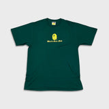 A Bathing Ape BAPE Mens XL Green World Gone Mad Harajuku Tokyo T Shirt