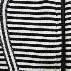 Lululemon Scuba Hoodie Womens Size 10 White Full Zip Striped Hooded Sweater