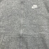 Nike Sportswear Hoodie Mens Medium Gray Swoosh Full Zip Hooded Sweater