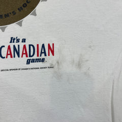 Vintage 2002 Canada Olympics T Shirt Mens XL White Gold Medalists Hockey Tee