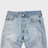 Levi's 501 '93 Jeans Mens 32x32 Blue Original Fit Straight Light Wash Distressed Pants