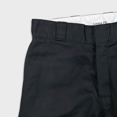 Dickies Pants Mens 30x30 Black Loose Fit Double Knee Workwear Baggy Trousers
