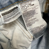 Levi's 501 S Jeans Women 26x29 Blue Skinny High Rise Light Wash Distressed Denim Pants