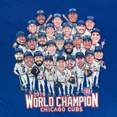 2016 Chicago Cubs T Shirt Mens Large Blue World Champions Baseball MLB Baseball Tee