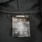 Adidas Essentials Jacket Mens Small Black 3 Stripe Full Zip Hooded Windbreaker