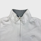 Vintage Y2K Nike Sportswear Sweatshirt Mens 2XL White Swoosh Full Zip Sweater