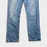 Levi's 505 Jeans Mens 34x30 Blue Regular Fit Straight Leg Light Wash Faded Denim Pants