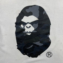 BAPE Camo Big Ape Head Tee Mens Large White A Bathing Ape Graphic T Shirt