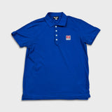 Diesel T Kal Patch Polo Shirt Mens Medium Blue Short Sleeve Box Logo Pique Slim
