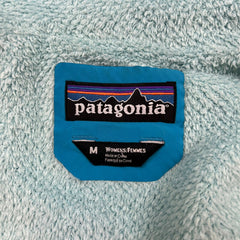 Patagonia Jacket Womens Medium Blue Spell Out Full Zip Outdoor Lined