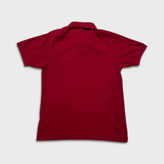 Lacoste Polo Shirt Mens Medium Red Embroidered Logo Classic Preppy Short Sleeve