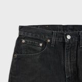 Vintage 90s Levi's 516 Jeans Mens 33x32 Black Slim Fit Straight Leg Faded Denim Pants