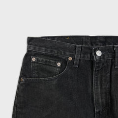 Vintage 90s Levi's 516 Jeans Mens 33x32 Black Slim Fit Straight Leg Faded Denim Pants