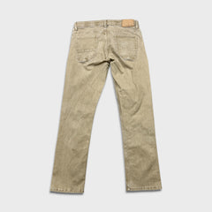 Projek Raw Pants Mens 33x32 Beige Distressed Slim Straight Leg Casual Trousers