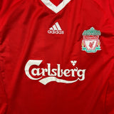 Vintage 2008/09 Adidas Liverpool Carlsberg Home Soccer Jersey Mens XL Red