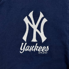 Vintage 90s Pro Player New York Yankees T Shirt Mens Medium Blue MLB Baseball Tee