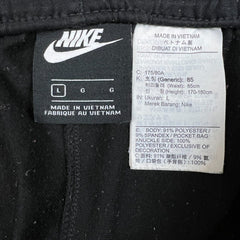 Nike Sportswear Track Pants Mens Large Black Swoosh Taper Leg Athletic Jogger