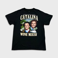 2023 Step Brothers T Shirt Mens Large Black Catalina Wine Mixer Graphic Movie Tee