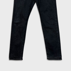 Levi's 512 Jeans Men 34x30 Black Slim Taper Leg Dark Wash Mid Rise Stretch Denim Pants