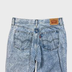 Levi's Low Pro Straight Jeans Womens 30x30 Blue Acid Wash Relax Mid Rise Denim Pants
