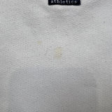 Vintage 90s Nike Athletics 1/4 Zip Sweatshirt Mens Medium White Swoosh Pullover