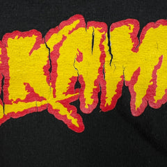Vintage Y2K Hulkamania T Shirt Mens Medium Black Hulk Hogan WWE Wrestling Tee