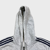 Adidas Hoodie Mens Large Gray Essentials Spell Out Full Zip Hooded Sweater