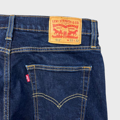 Levi's 512 Jeans Mens 33x32 Blue Slim Taper Leg Dark Wash Mid Rise Stretch Denim Pants
