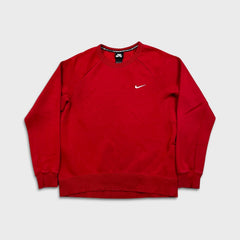 Nike SB Sweatshirt Mens Large Red Sportswear Swoosh Pullover Crewneck