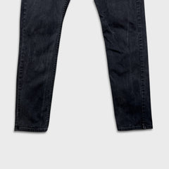 Levi's 512 Jeans Mens 36x32 Black Slim Taper Leg Dark Wash Mid Rise Stretch Denim Pants