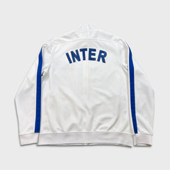 2013/14 Nike Inter Milan Track Jacket Mens XL White Soccer Training Tracksuit Top