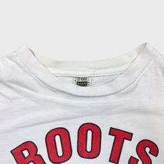 Vintage 1992 Roots Canada T Shirt Mens XL White USA Single Stitched Graphic Tee